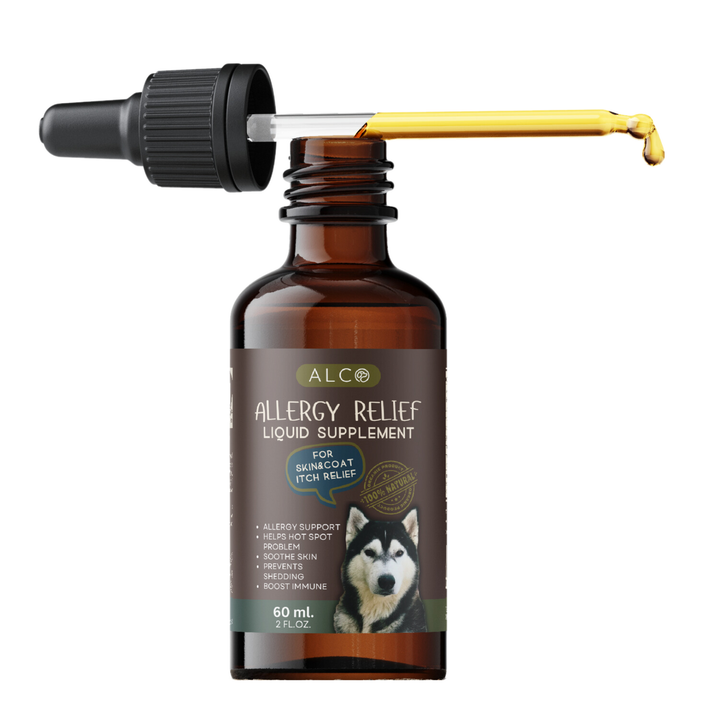 Alco Allergy Relief Drops for Cats and Dogs 60ml