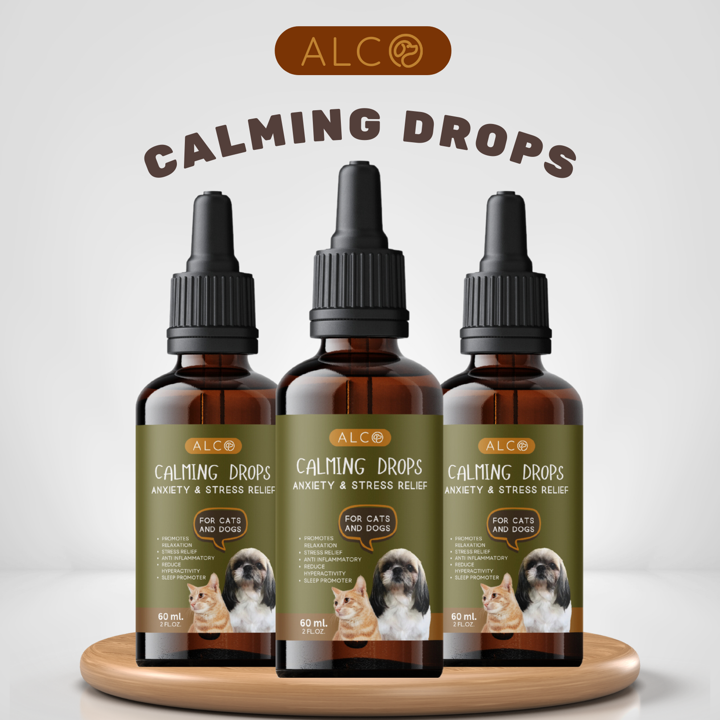 Alco Calming Drops for Cats and Dogs 60ml