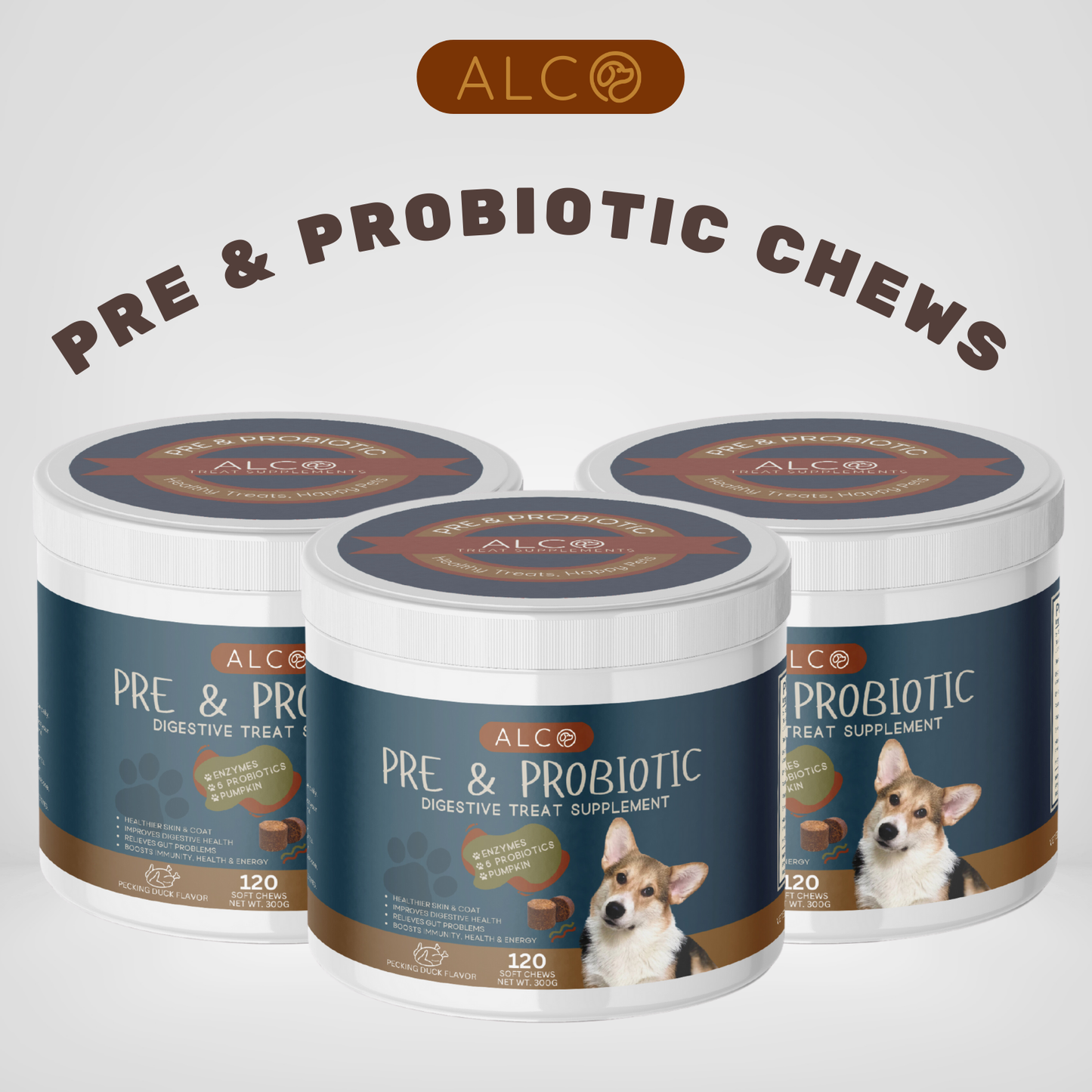 Alco Pre & Probiotic Digestive Treat Supplement (300g, 120 pcs)