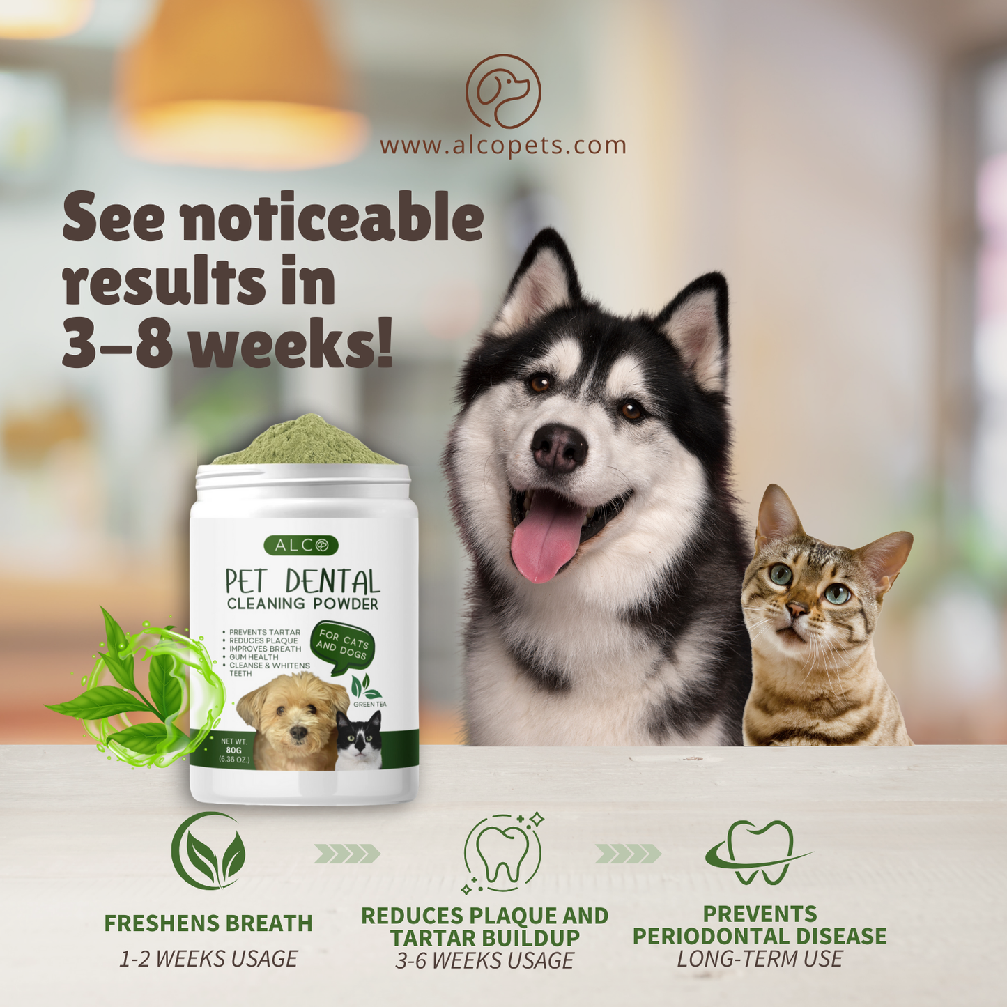 Alco Pet Dental Cleaning Powder 80G