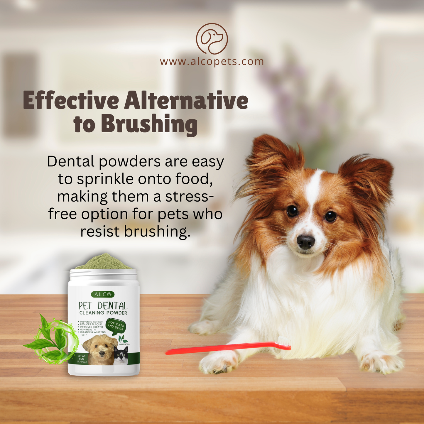 Alco Pet Dental Cleaning Powder 80G