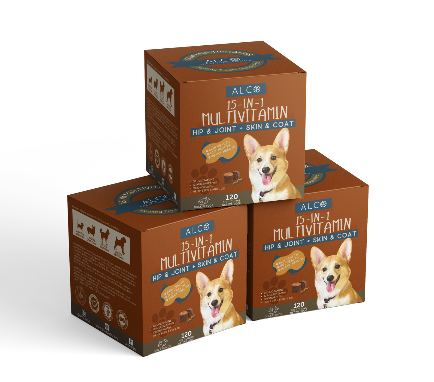 Alco 15 in 1 Multivitamins Treat Supplement (300g, 120 pcs)