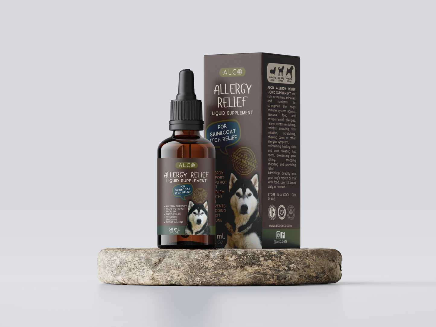 Alco Allergy Relief Drops for Cats and Dogs 60ml