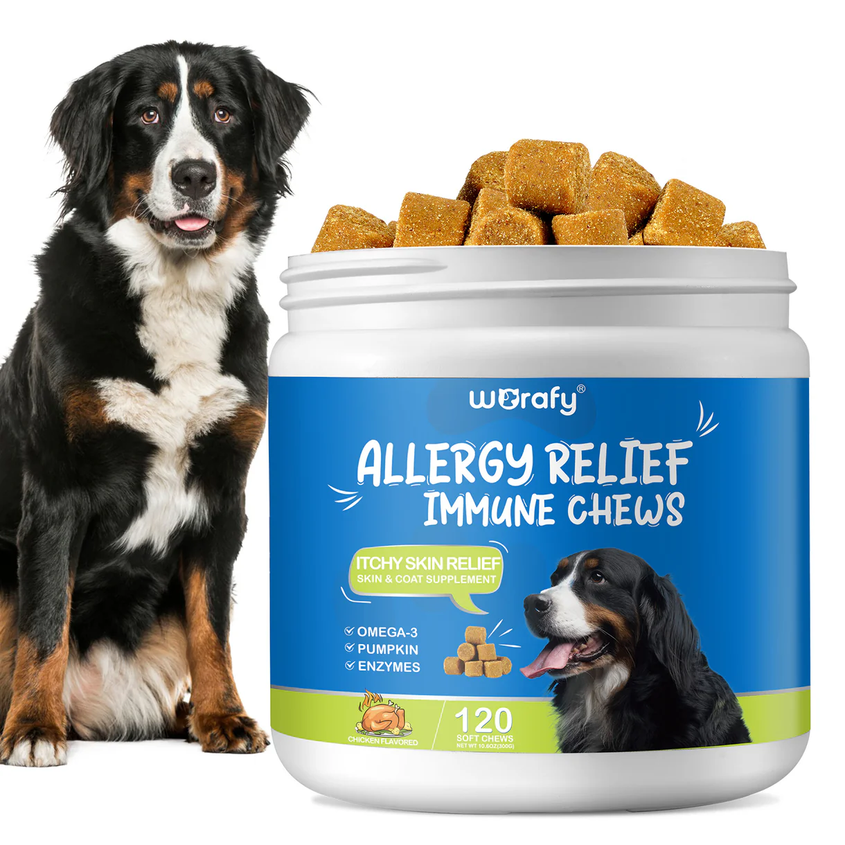 Worafy Allergy Relief Immune Chews (300g, 120 pcs)