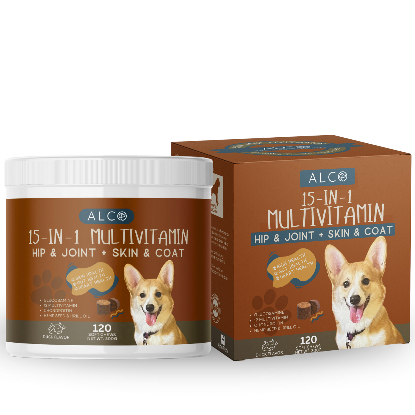 Alco 15 in 1 Multivitamins Treat Supplement (300g, 120 pcs)