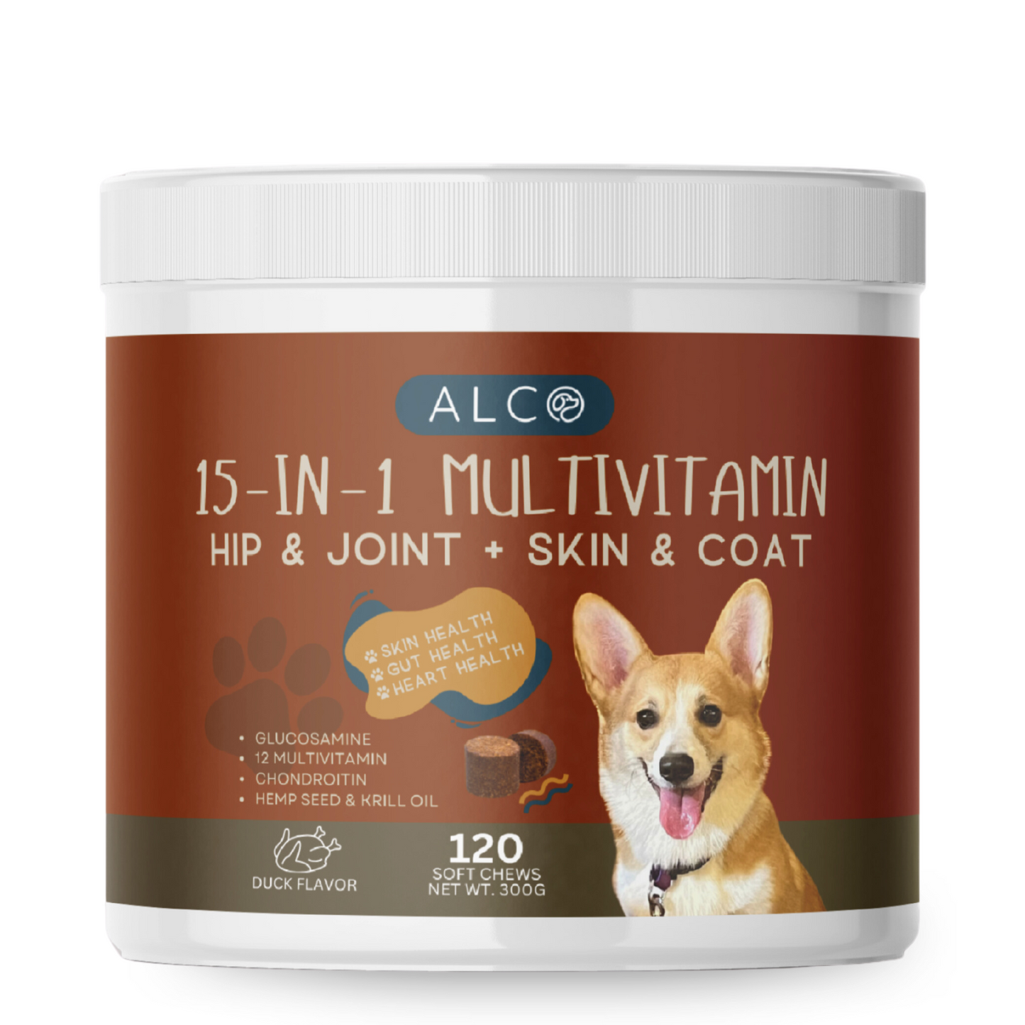 Alco 15 in 1 Multivitamins Treat Supplement (300g, 120 pcs)