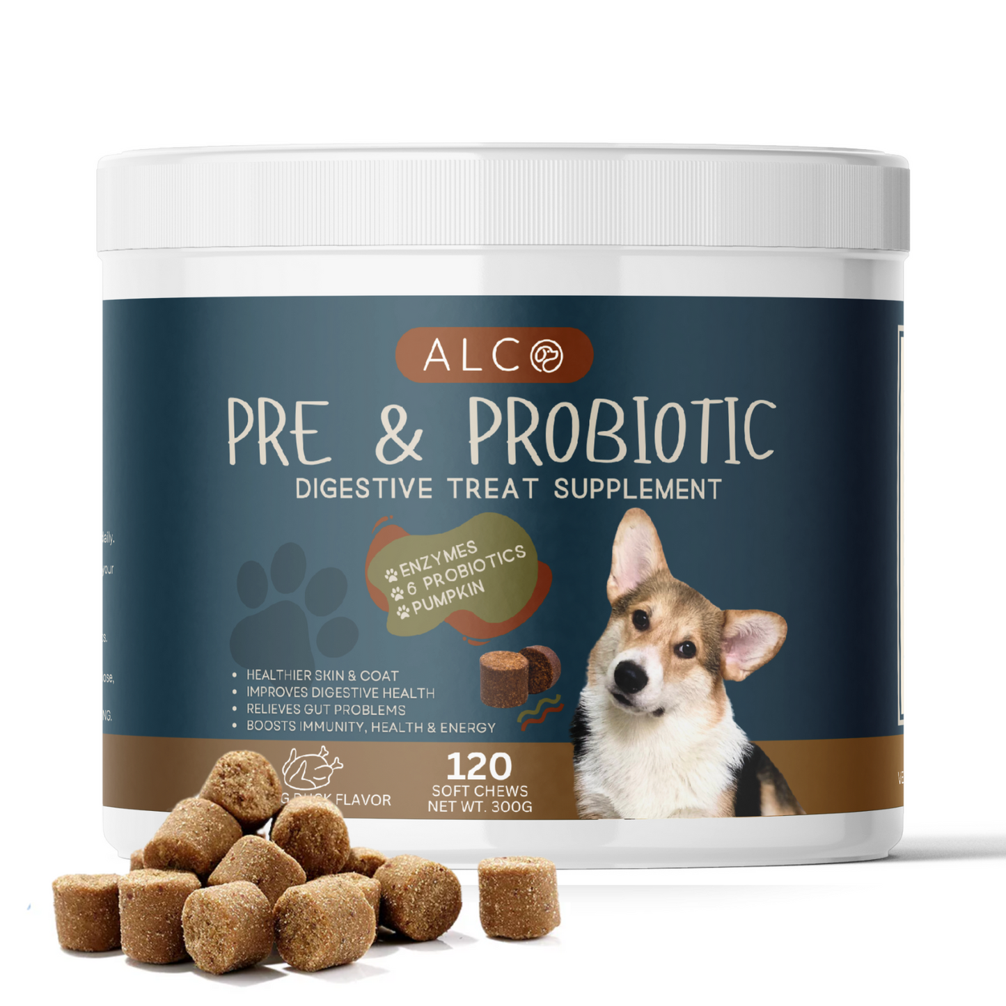 Alco Pre & Probiotic Digestive Treat Supplement (300g, 120 pcs)