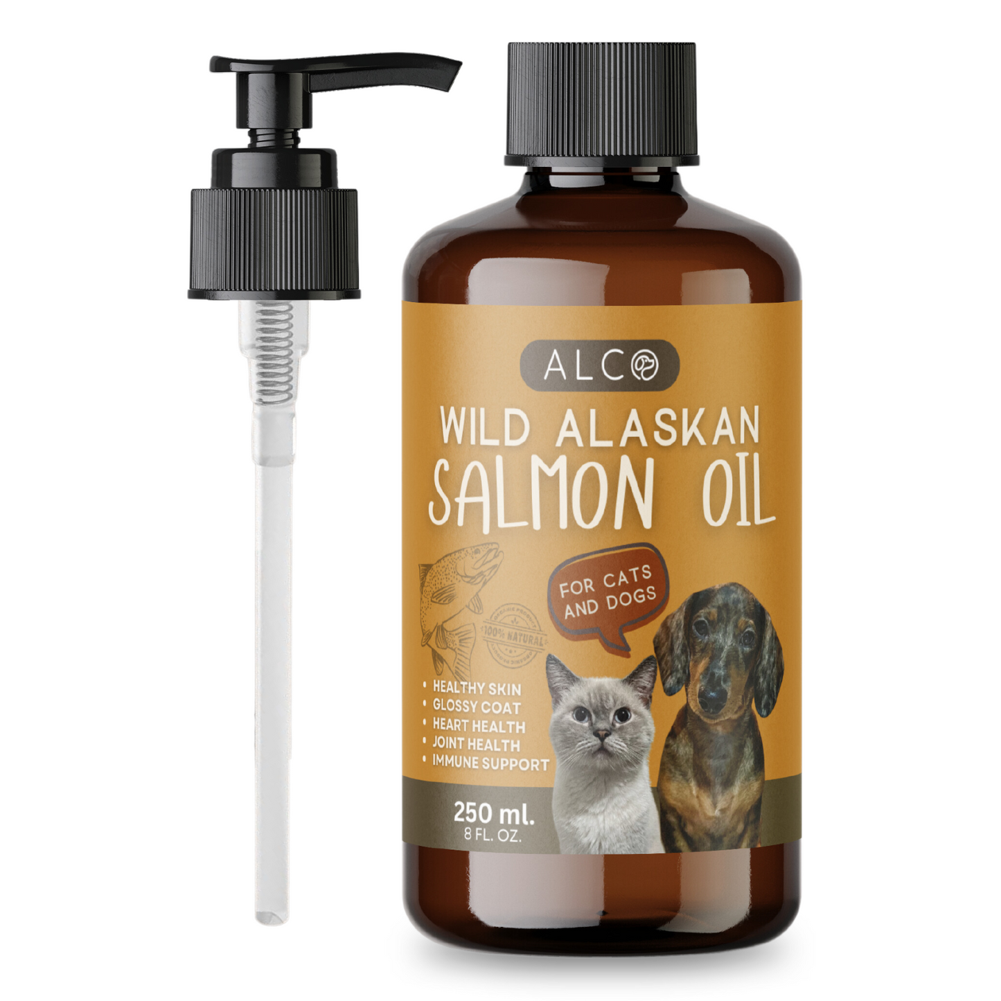 Alco Wild Alaskan Salmon Oil for Cats and Dogs 250ml
