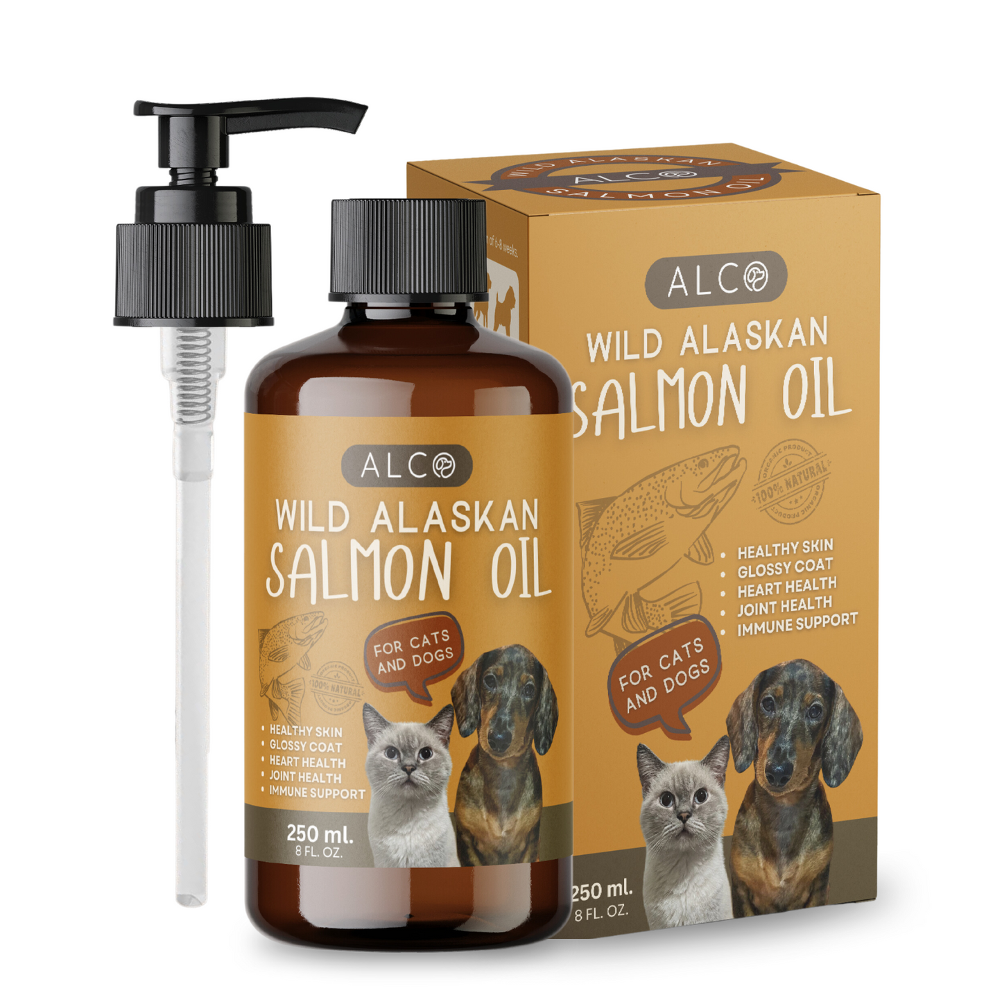 Alco Wild Alaskan Salmon Oil for Cats and Dogs 250ml