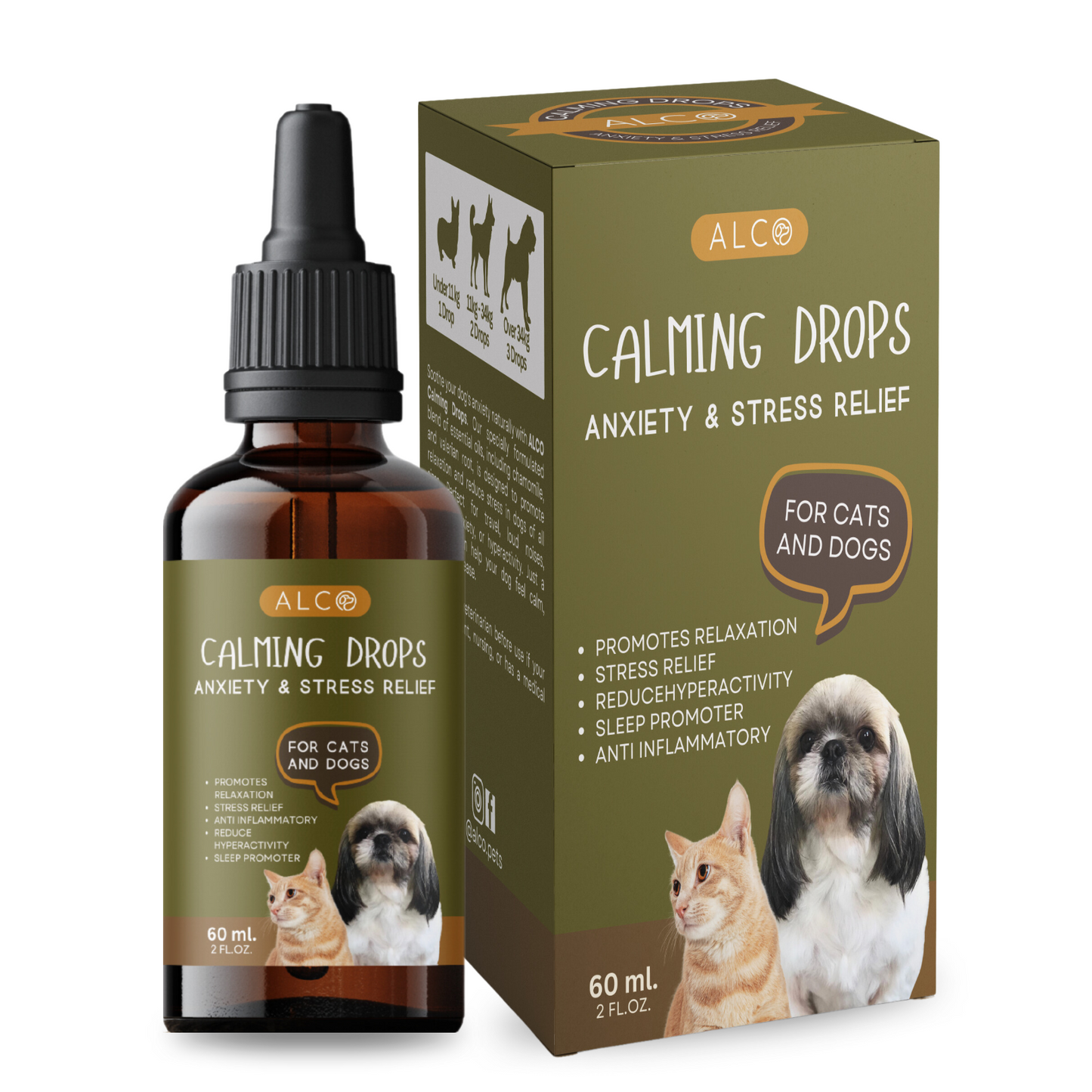 Alco Calming Drops for Cats and Dogs