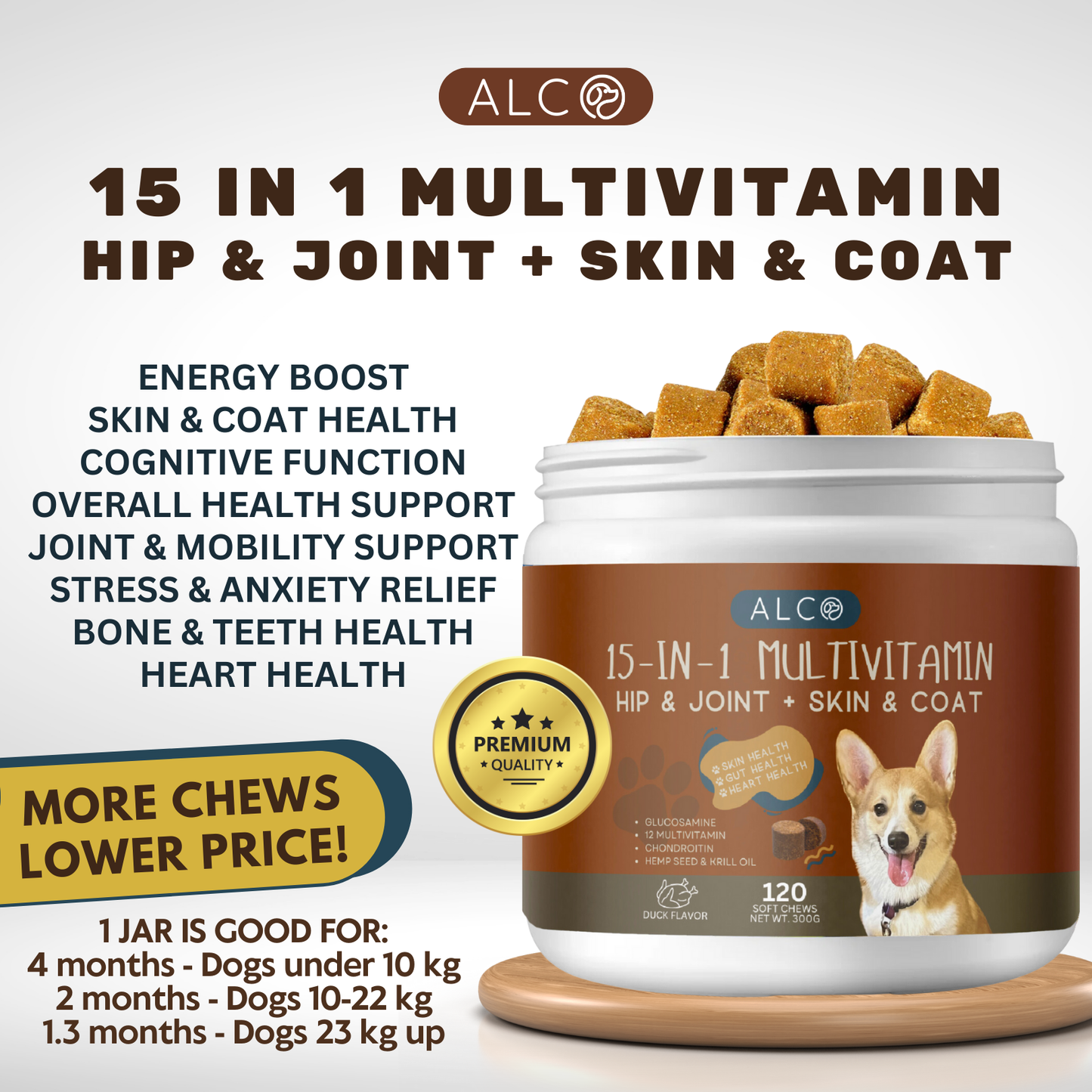 Alco 15 in 1 Multivitamins Treat Supplement