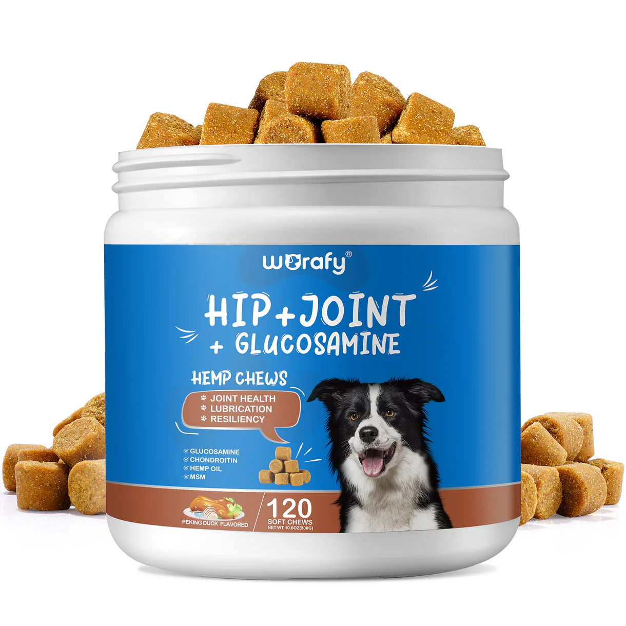 Worafy Hip & Joint + Glucosamine Hemp Chews