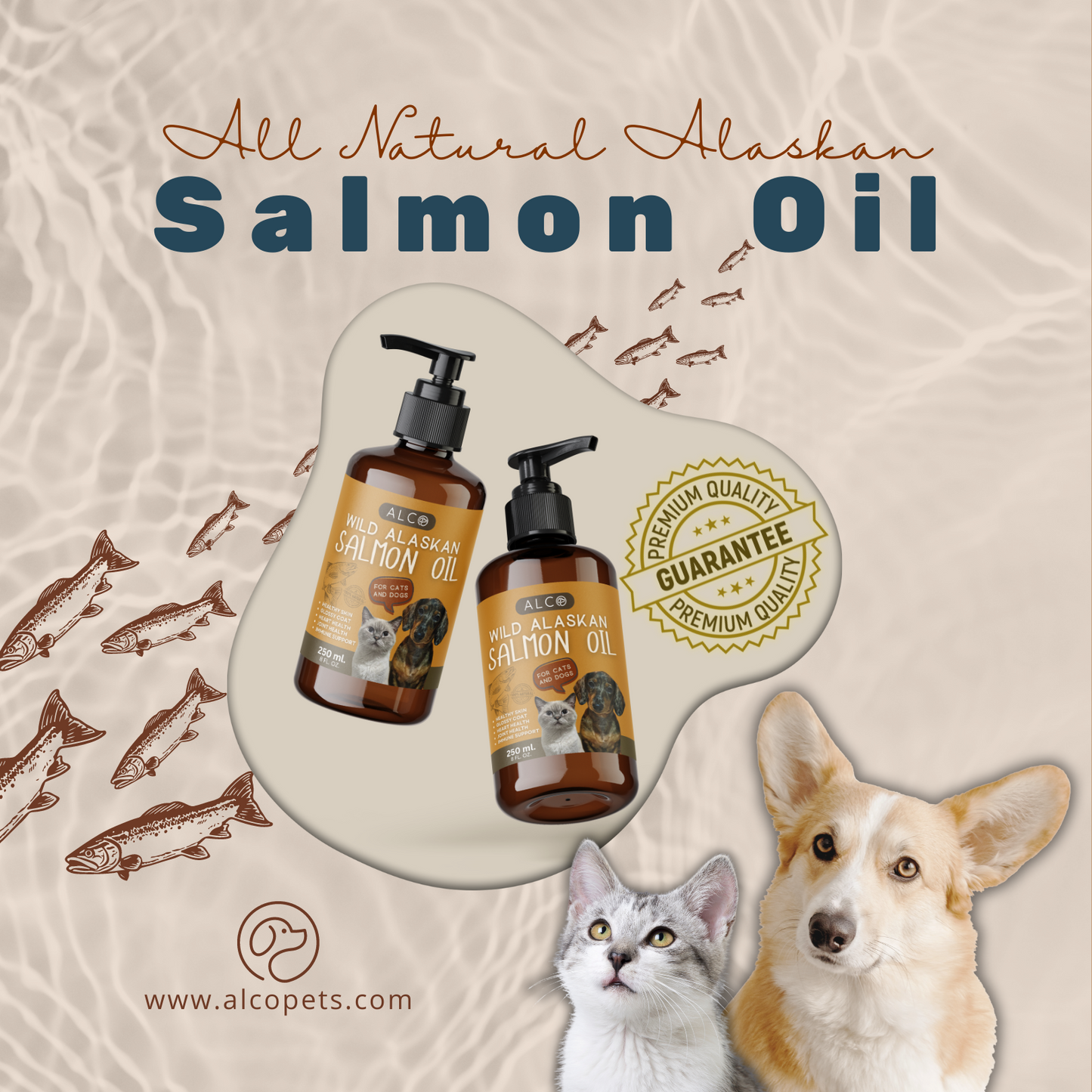 Alco Wild Alaskan Salmon Oil for Cats and Dogs