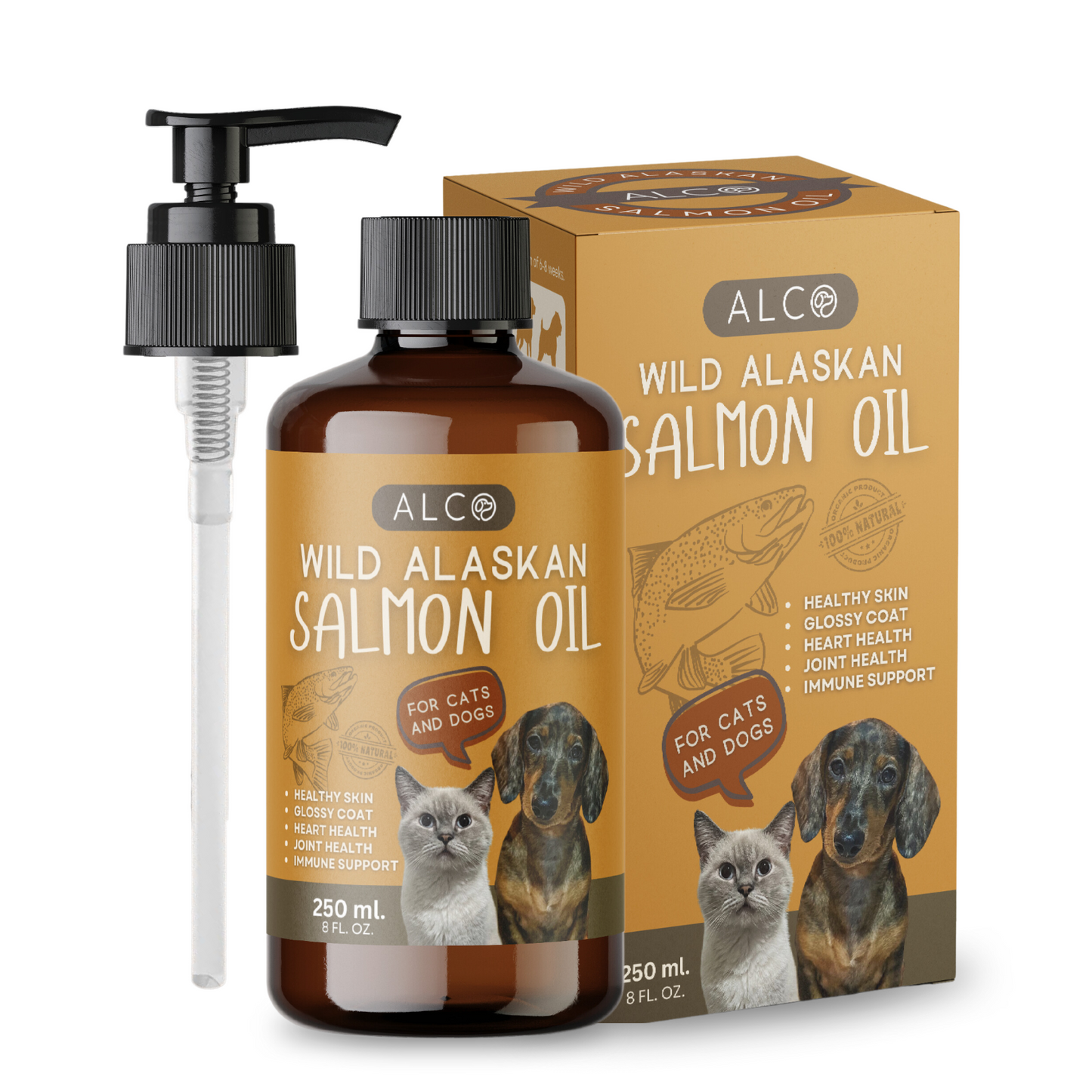 Alco Wild Alaskan Salmon Oil for Cats and Dogs