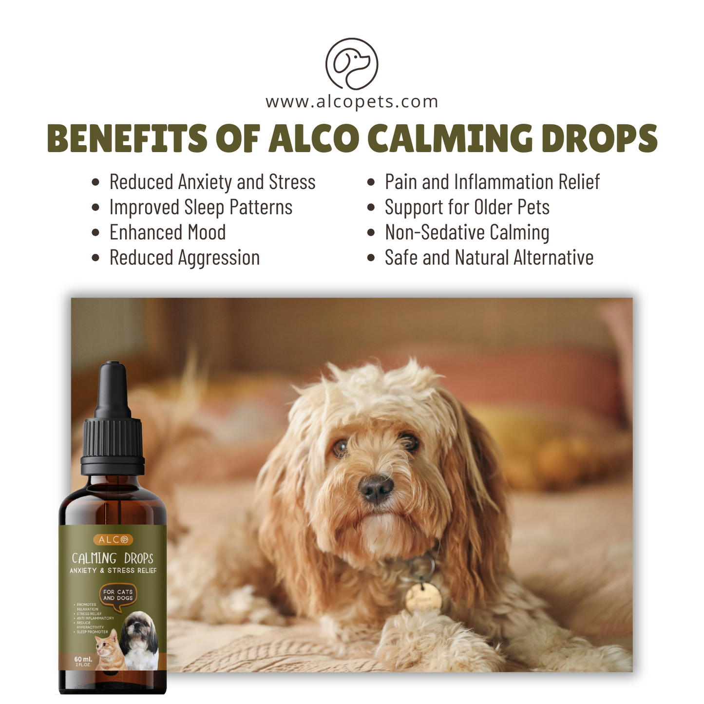 Alco Calming Drops for Cats and Dogs